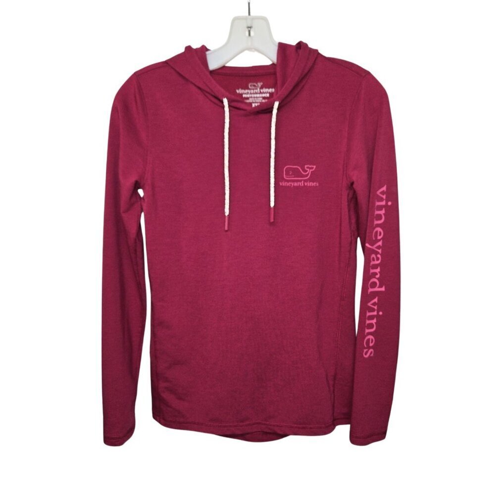 Vineyard Vines Performance Hoodie Pullover Logo Activewear XXS Back Pocket